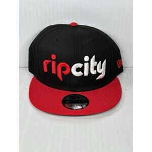 New Era Portland Trail Blazers Black/Red 2-Tone 9FIFTY Adjustable Hat Cap OS NWT